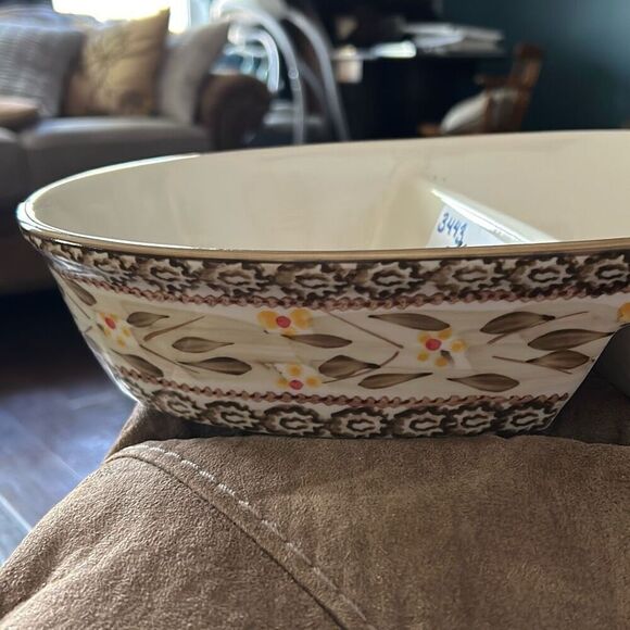 Temptations Old World Divided Casserole- Brown. VTG. - Picture 3 of 10